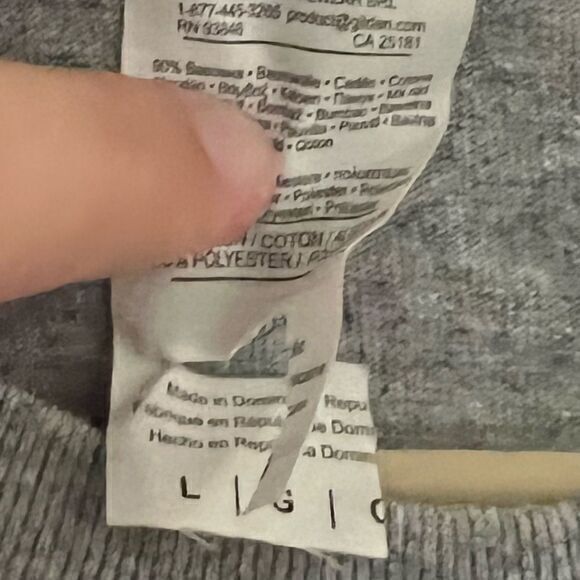 Gildan Women's Girlie‎ Girl Goat Graphic Print Pullover Short Sleeve Gray Large - Picture 6 of 6